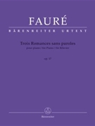 Trois Romances sans paroles for Piano op. 17 N 52
