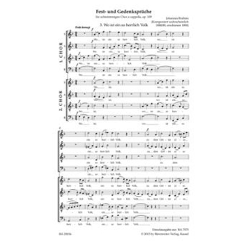 Wo ist ein so herrlich Volk op. 109 no. 3