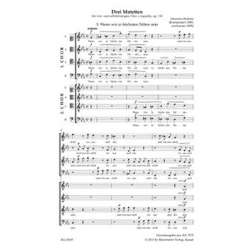 Wenn wir in hochsten Noten sein op. 110 no. 3