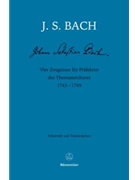 vier Zeugnisse fur Prafekten des Thomanerchores 1743-1749 by Bach Johann Sebastian for