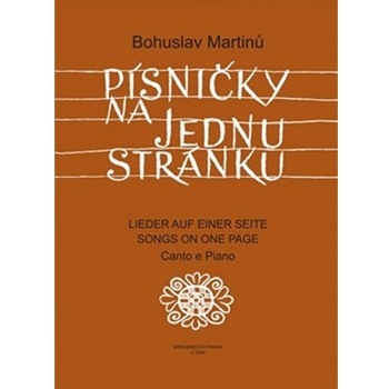 Liedchen auf einer Seite by Martinu Bohuslav for SSolo/TSol