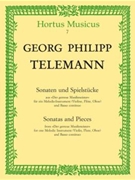 Sonatas and Pieces for one Melodic Instrument (Violin Flute Oboe) and Basso continuo (from "Der ge by Telemann Georg Philipp for Fl/Ob/V/Bc