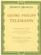 Triosonate fur zwei Altblockfoten (Violinen Querfloten) und Basso continuo C-Dur (aus "Der getreue by Telemann Georg Philipp for 2Recorder-