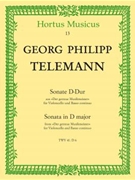 Sonata In D Major by Telemann Georg Philipp for Cello w/ct ("der Getreue Musikme)