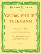 Triosonate fur Altblockflote (Flute Violine) Oboe (Flute Violine) und Basso continuo e-Moll TWV 4 by Telemann Georg Philipp for Recorder-A
