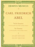 sechs Sonaten fur Viola da gamba (Violine Flote) und Basso continuo. Heft 1 by Abel Carl F for Vagb/V/Fl/