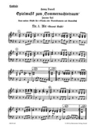 Spielmusik zum Sommernachtstraum fur Streicher (statt Viola auch Violine III) und Basso continuo/ Bl by Purcell Henry for