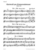 Spielmusik zum Sommernachtstraum fur Streicher (statt Viola auch Violine III) und Basso continuo/ Bl by Purcell Henry for