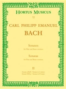 Sonatas Bk2 by Bach Carl Philipp Emanuel for Flute and Piano