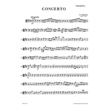 Konzert "Pour Potsdam" D-Dur -Flotenkonzert- by Quantz Johann Joachim for