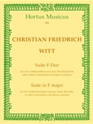 Suite fur zwei Altblockflote und eine Tenorblockflote oder andere Instrumente und Basso continuo F-D by Witt Christian Frie for 2Recorder-