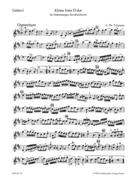 Kleine Suite fur Streicher und Basso continuo D-Dur by Telemann Georg Philipp for