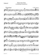 Kleine Suite fur Streicher und Basso continuo D-Dur by Telemann Georg Philipp for