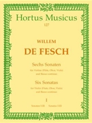 sechs Sonaten fur Violine (Flote Oboe Viola Alt-Viola da gamba) und Basso continuo -Sonaten D-dur by de Fesch Willem for V/Bc