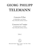 Konzert fur Treble Recorder Streicher und Basso continuo F-Dur by Telemann Georg Philipp for