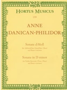 Sonate fur Altblockflote (Flute Oboe) und Basso Continuo d-Moll by Philidor Francois-Andre Danican for Recorder-A