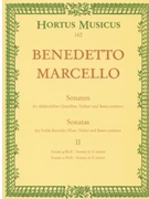 Sonatas for Treble Recorder (Flute Violin) and Basso continuo (Volume II) by Marcello Benedetto for Recorder-A