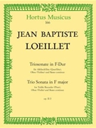 Triosonate fur Altblockflote (Flute) Oboe (Violine) und Basso continuo F-Dur op. 2/2 by Loeillet Jean-Baptiste for Recorder-A