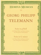 Suite for Violin (Oboe) and Bc G minor TWV 41:g4 -"Der getreue Musikmeister" Hamburg 1728- by Telemann Georg Philipp for V/Ob/Bc