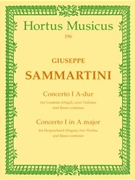 Concerto fur Cembalo oder Orgel zwei Violinen und Basso continuo A-Dur -Part m St- by Sammartini Giovanni Battista for Harpisc./O