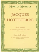 Suite e-Moll op. 5/2 -fur Altblockflote oder Querflote (Oboe Violine) und Basso continuo- by Hotteterre Jacques-Martin for Recorder-A