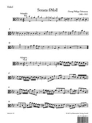 Sonate fur 2 Violinen 2 Violen Violoncello und Basso continuo f-Moll TWV 44:32 -Sextett- by Telemann Georg Philipp for