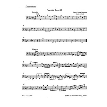 Sonate fur 2 Violinen 2 Violen Violoncello und Basso continuo f-Moll TWV 44:32 -Sextett- by Telemann Georg Philipp for