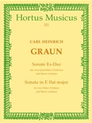Sonate fur 2 Floten (Violinen) und Basso continuo Es-Dur by Graun Carl Heinrich for 2Fl/V/Bc