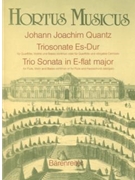 Triosonate fur Flote Violine und Basso continuo oder fur Flote und obligates Cembalo Es-Dur -Die sc by Quantz Johann Joachim for Fl/Harpisc