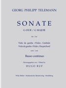 Sonate G-Dur TWV 42:G6 -Gambensonate mit obligatem Cembalo und Basso continuo- by Telemann Georg Philipp for Vagb/Harpi
