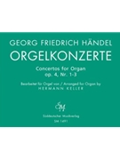 Concertos For Organ Opus 4 #1-3 by Handel George Frideric - Keller Hermann - for Organ Solo
