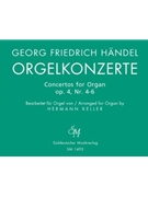 Concertos For Organ Opus 4 #4-6 by Handel George Frideric - Keller Hermann - for Organ Solo