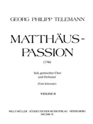 Matthaus-Passion (1746) by Telemann Georg Philipp for