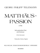 Matthaus-Passion (1746) by Telemann Georg Philipp for