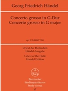 Concerto grosso G-Dur op. 3/3 HWV 314 by Handel George Frideric for Orch