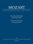 Ten Celebrated String Quartets by Mozart Wolfgang Amadeus for Mini Score