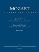 Quartet In F Major KV 370 (368b) by Mozart Wolfgang Amadeus for Mini Score