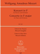 Piano Concerto F major K. 413(387a) -Concerto for Piano and Orchestra- by Mozart Wolfgang Amadeus for Piano-Solo