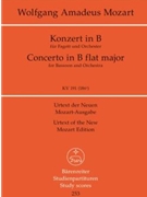 Concerto for Bassoon and Orchestra B-flat Major KV 191 (186e) by Mozart Wolfgang Amadeus for bassoon-so