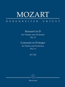 Concerto for Violin and Orchestra Nr. 4 D major K. 218 by Mozart Wolfgang Amadeus for V-Solo/2Ob