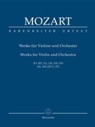Works for Violin and Orchestra K. 207 211 216 218 219 261 269 (261a) 373 by Mozart Wolfgang Amadeus for 2Ob/2Hn/V(