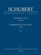 Symphony Nr. 4 C minor D 417 "Tragic" by Schubert Franz for 2Fl/2Ob/2c