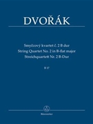 String Quartet Nr. 2 B-flat major B 17 by Dvorak Antonin for 2V/Va/Vc