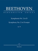 Symphony Nr. 2 D major op. 36 by Beethoven Ludwig van for 2Fl/2Ob/2c