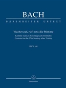 Wake ye maids! hark strikes the hour BWV 140 -Cantata for the 27th Sunday after Trinity- by Bach Johann Sebastian for Full Score