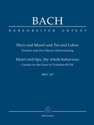 Heart and lips thy whole behaviour BWV 147 -Cantata for the Feast of Visitation B. V. M.- by Bach Johann Sebastian for SSolo/ASol