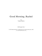 Good Morning Rachel by Morris Valarie for Trumpet and Piano