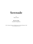 Serenade by Morris Valarie for Bassoon and Piano