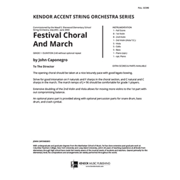 Festival Choral And March (Full Score)