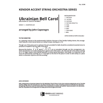 Ukrainian Bell Carol (Carol Of The Bells) (Full Score) (Carol Of The Bells)